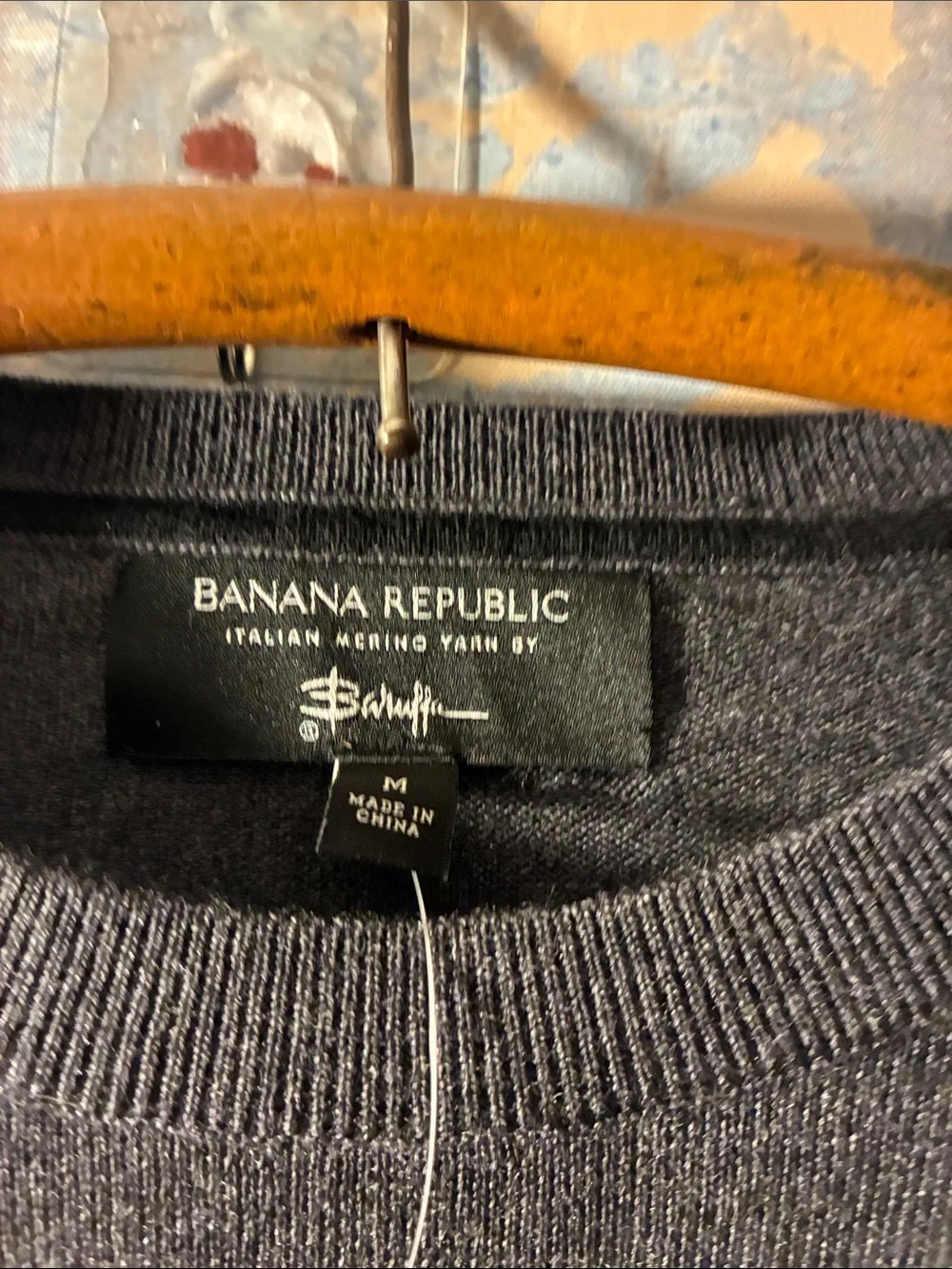 NWT Banana Republic Men's Sweater -Size M  Gray Italian Merino Wool by Bafuffo